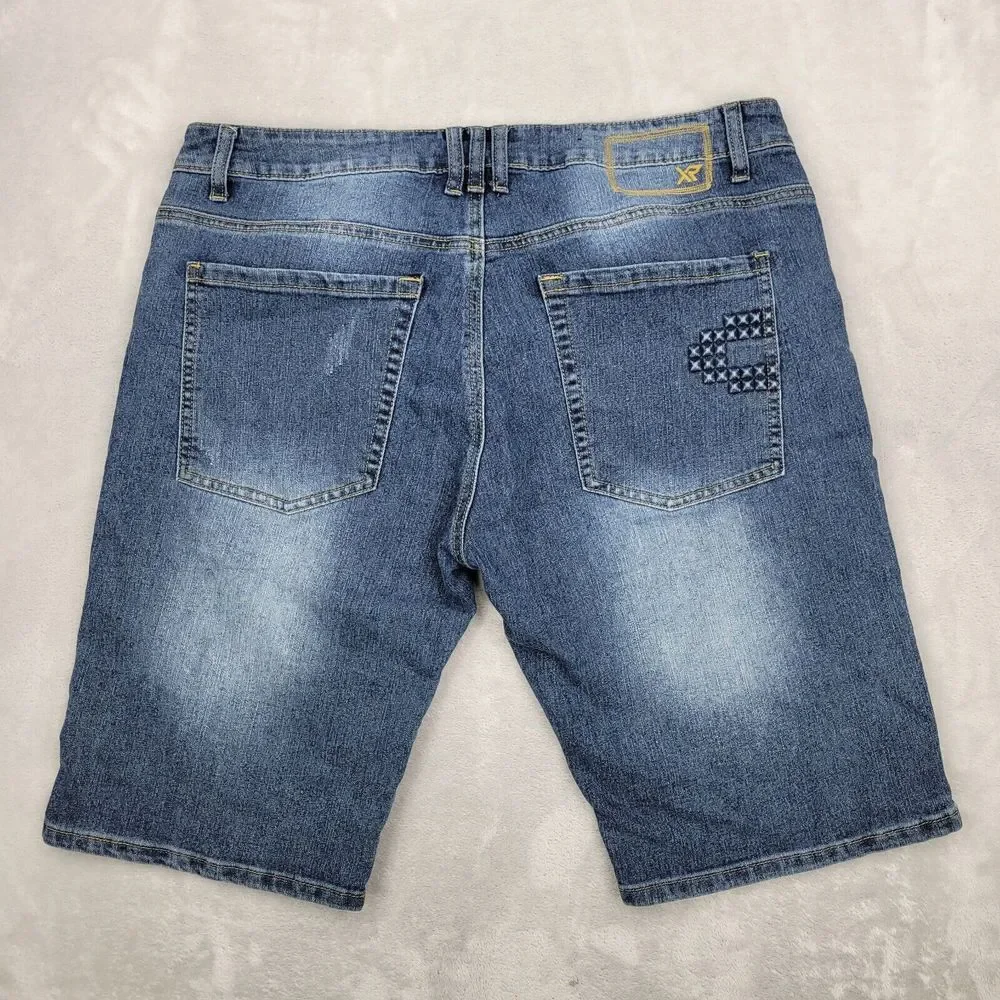 XRAY Jeans Men 36 Shorts Baggy Pants Loose Y2K‎ 90s Skate HipHop Rap Faded Adult